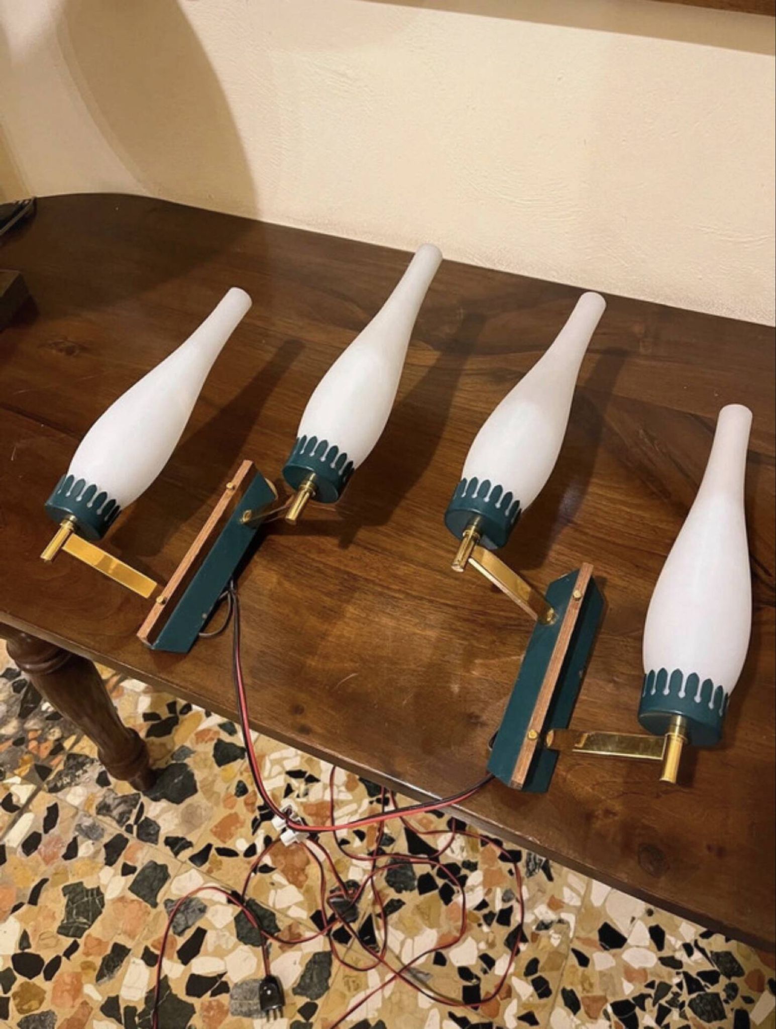 Pair of Stilnovo wall sconces