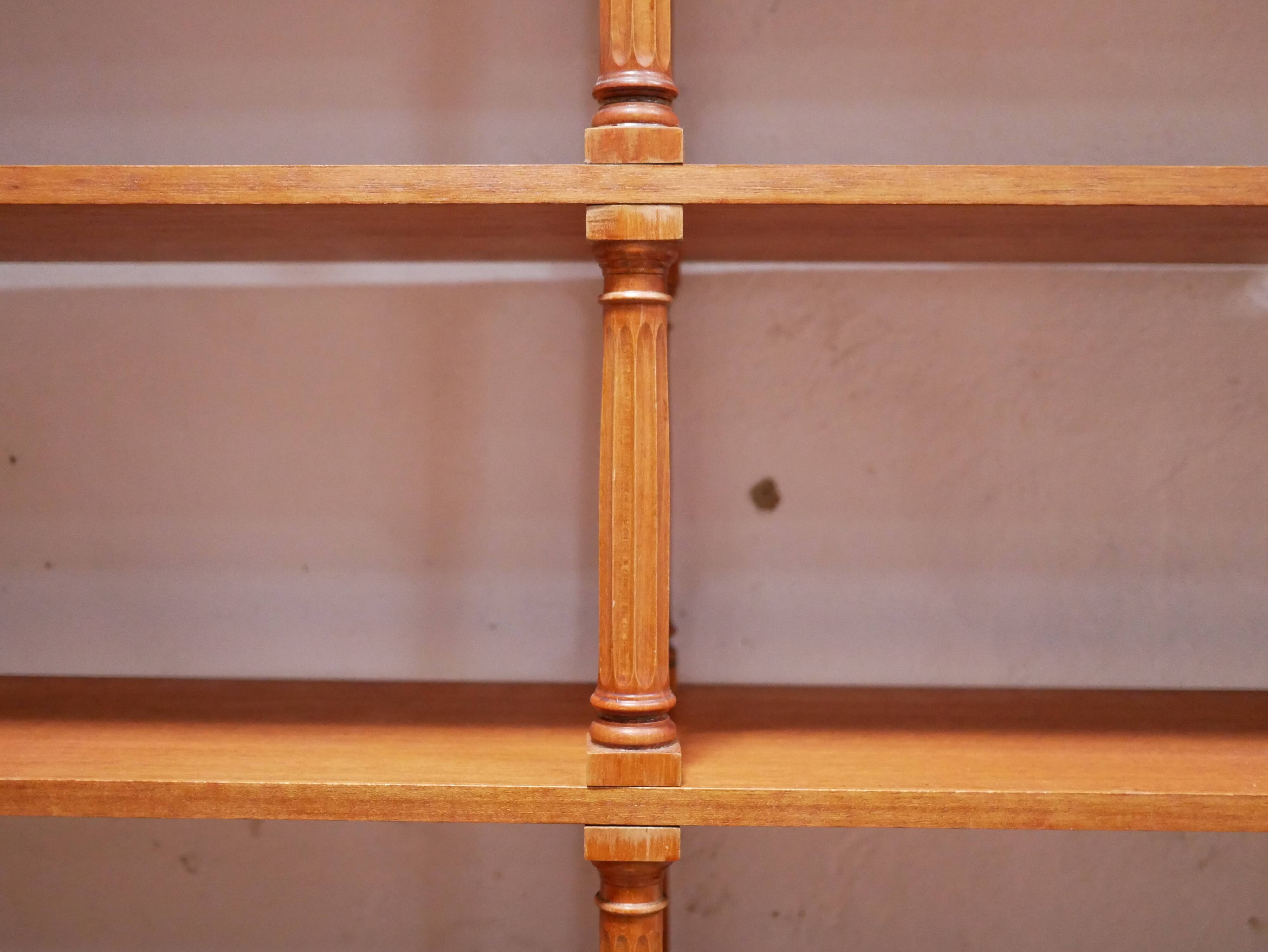Vintage wooden bookshelf library