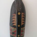 Large Hand Painted Carved Wooden Tribal Wall Mask 98cm