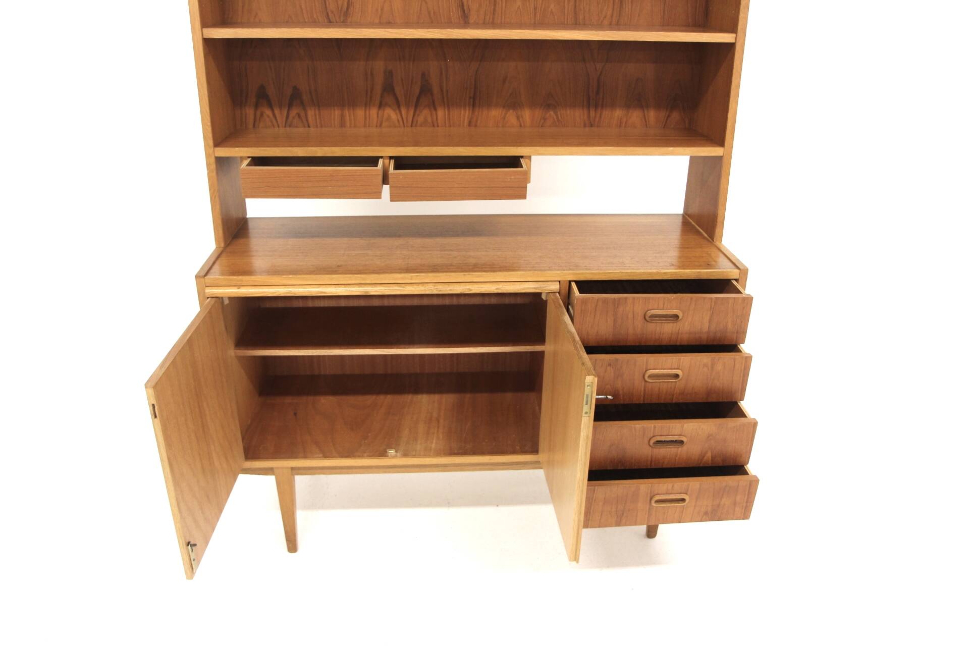 Scandinavian teak and oak secretary, Sweden, 1960