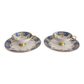 Paire Tasse Déjeuner Thé Café Porcelaine Bavière Bavaria Allemagne style Ne