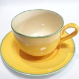 Petit déjeuner Luneville jaune tasse et sous tasse