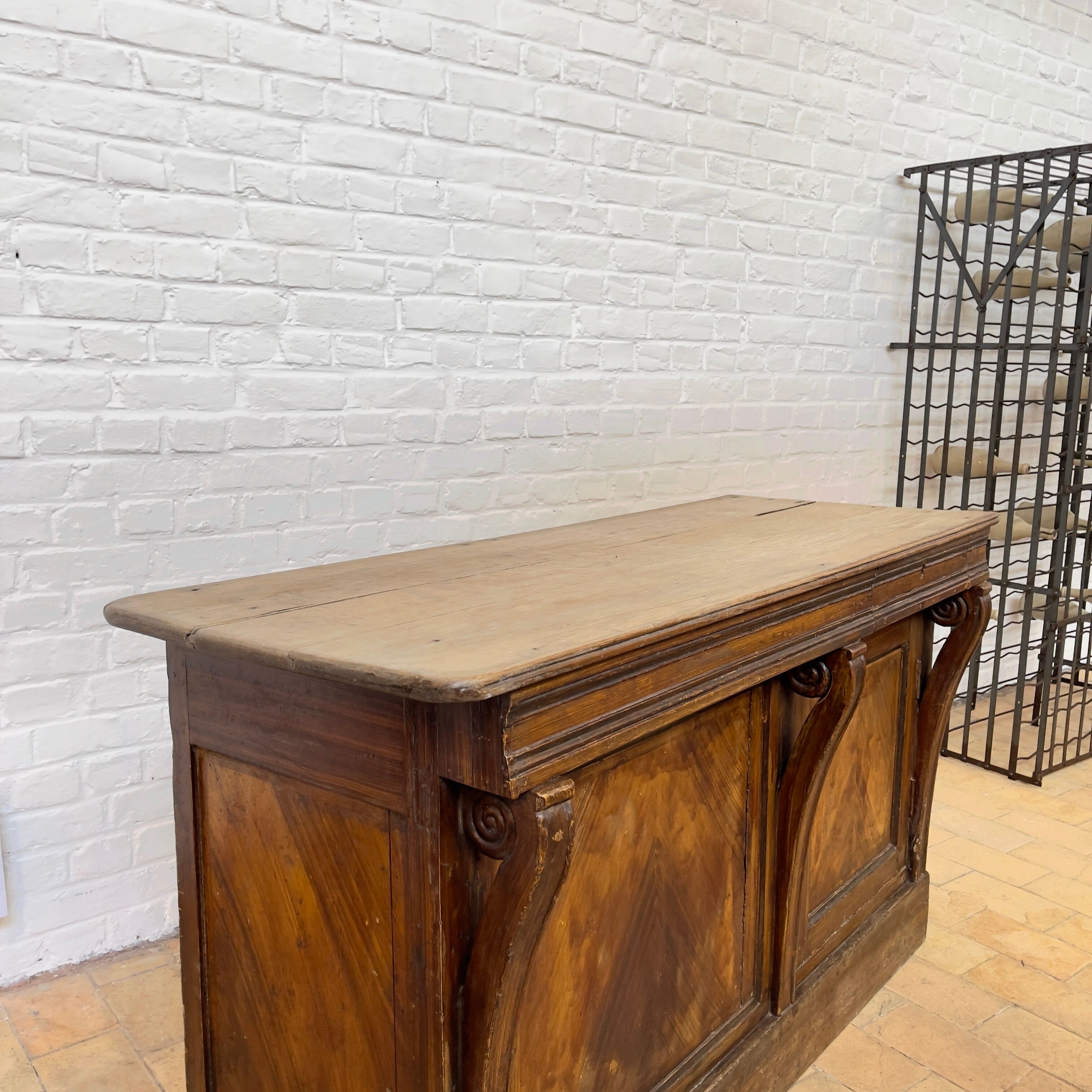 Former wooden trading counter