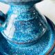 Candle holder in enamelled and signed stoneware