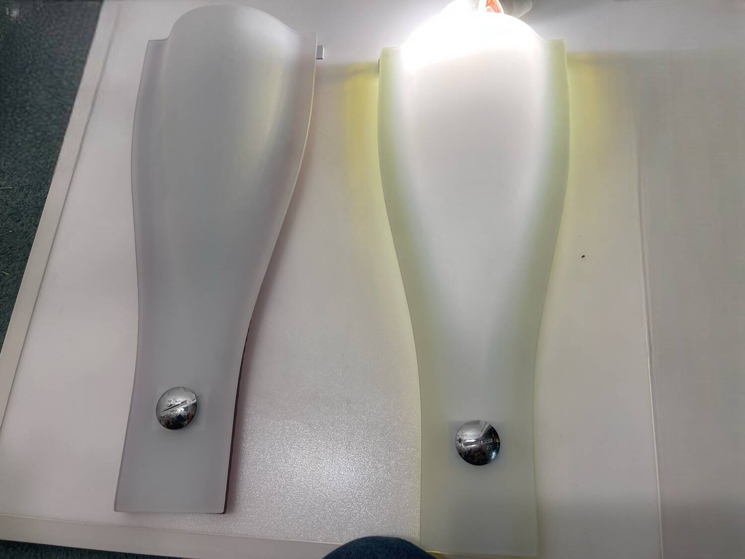 Italian glass walllights set of 2