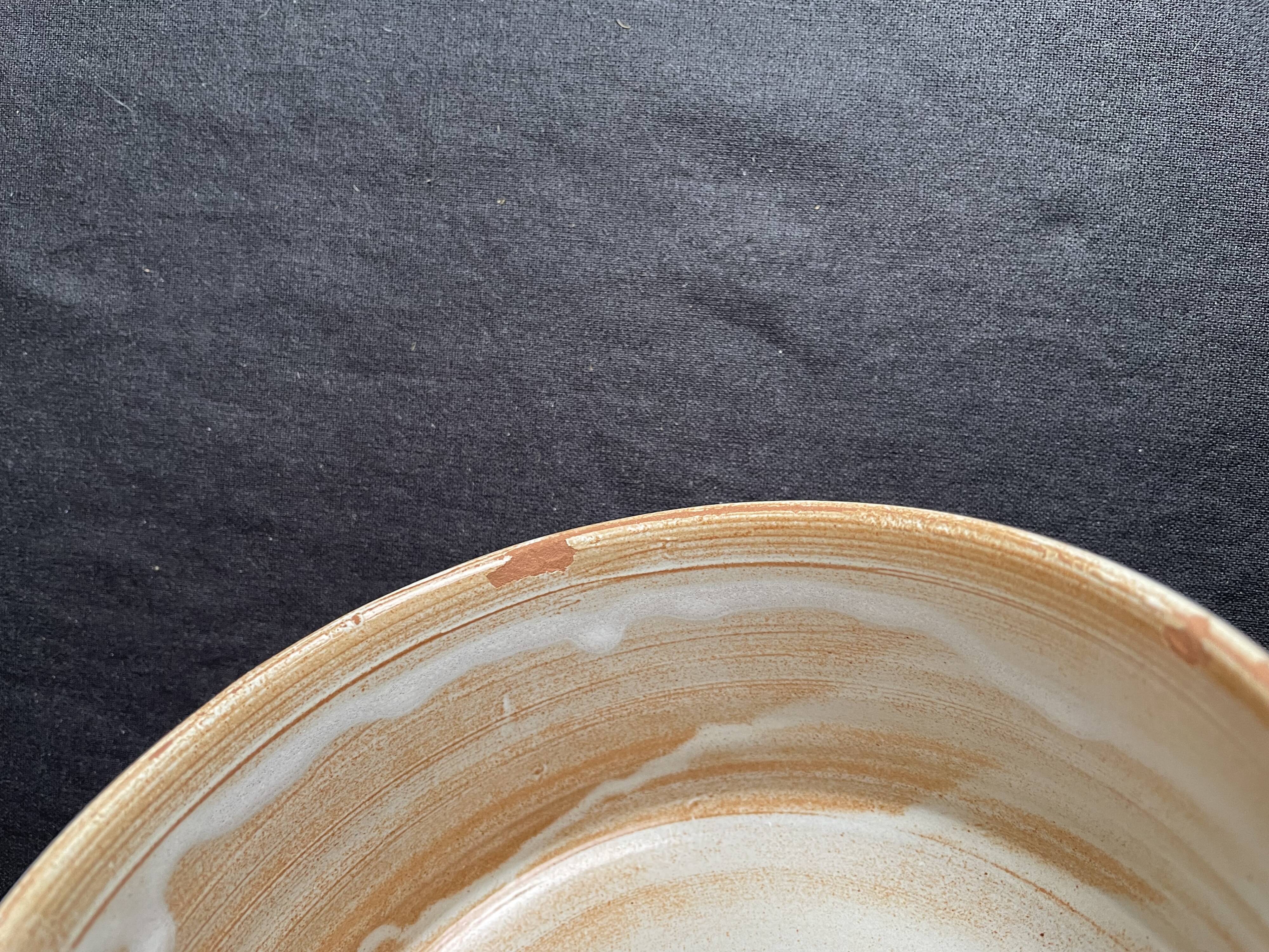 Pot with lid in stoneware vallauris