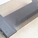 Black lacquered brutalist coffee table