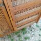 Children's wicker wooden wardrobe, 1960-70 vintage