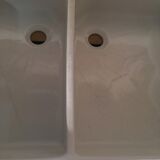 Enamelled stoneware double sink 40