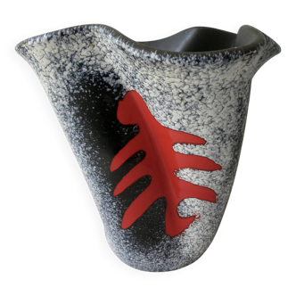 Large corolla vase signed Elchinger France, circa 1960
