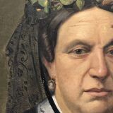 Tableau huile sur toile XIX portrait Chevalier d’Eon