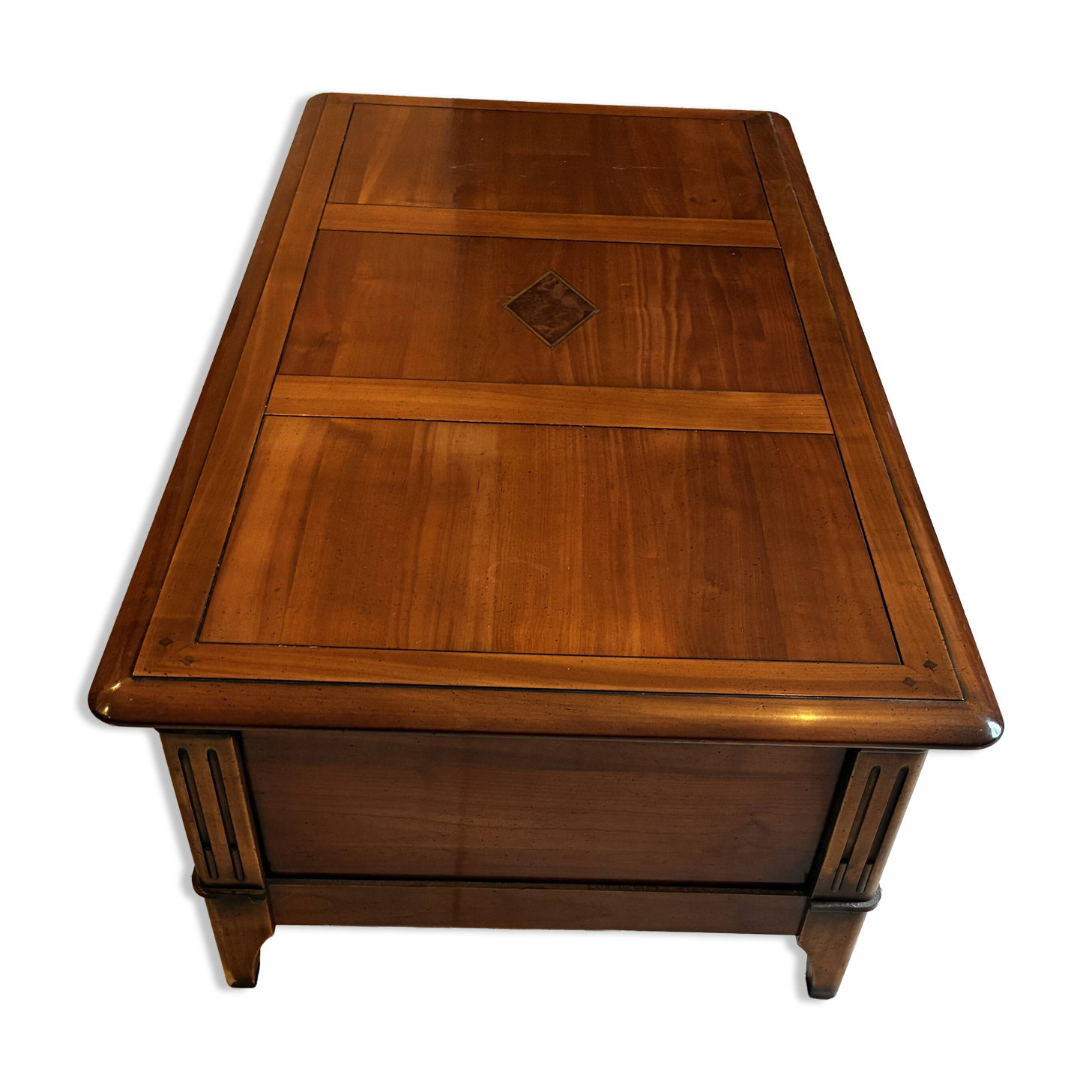 Solid wood coffee table – 1990s – with drawers