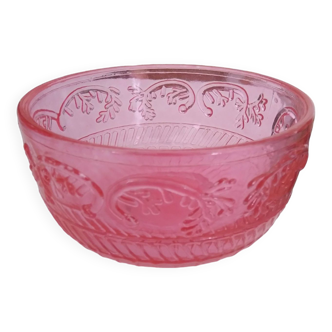 Thick molded glass bowl