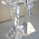 Pair of candlesticks, candelabra, crystal signed Villeroy & Boch, design and chic
