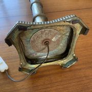 Vintage brass table lamp base in faux bamboo, 1970's