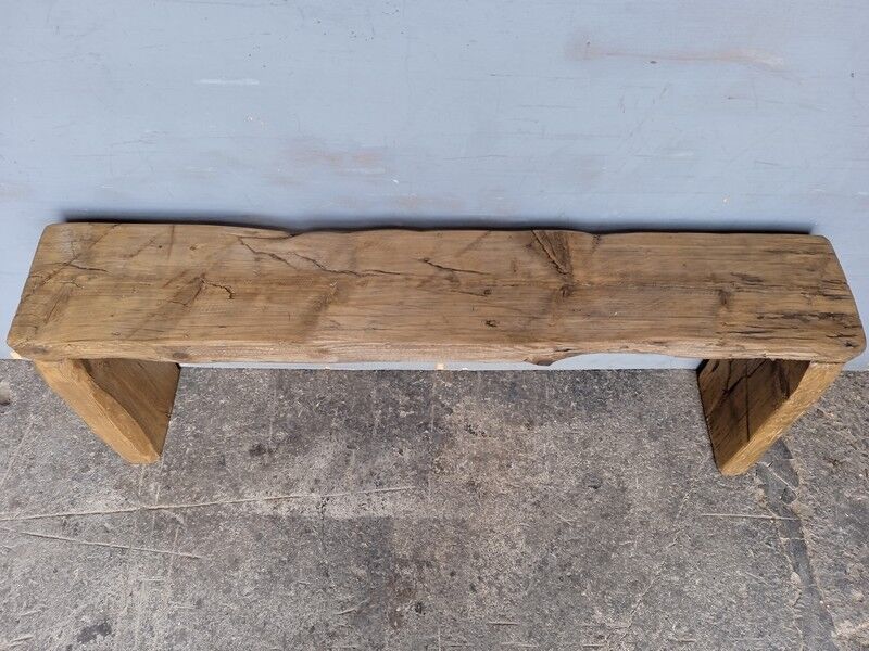 Solid wood bench patinated 120cm