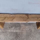 Solid wood bench patinated 120cm