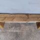 Solid wood bench patinated 120cm