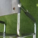 Series of grey and chrome leather armchairs