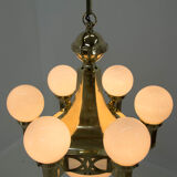 Rare Art Nouveau Chandelier by Emil Kralik, 1920s