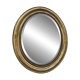 Oval mirror Napoleon III – Gilded with gold leaf – Wood and stucco