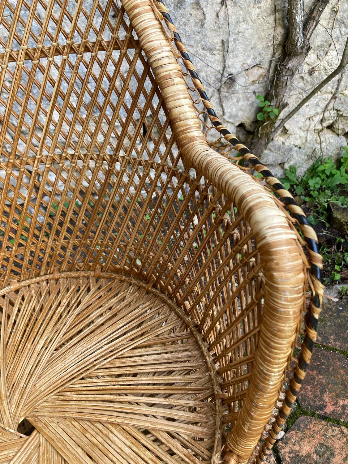 Vintage rattan armchair