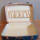 Blue vintage flight attendant suitcase, 60s - 70s
