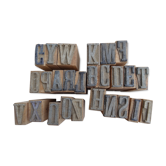 Boite alphabet en lettres d'imprimerie