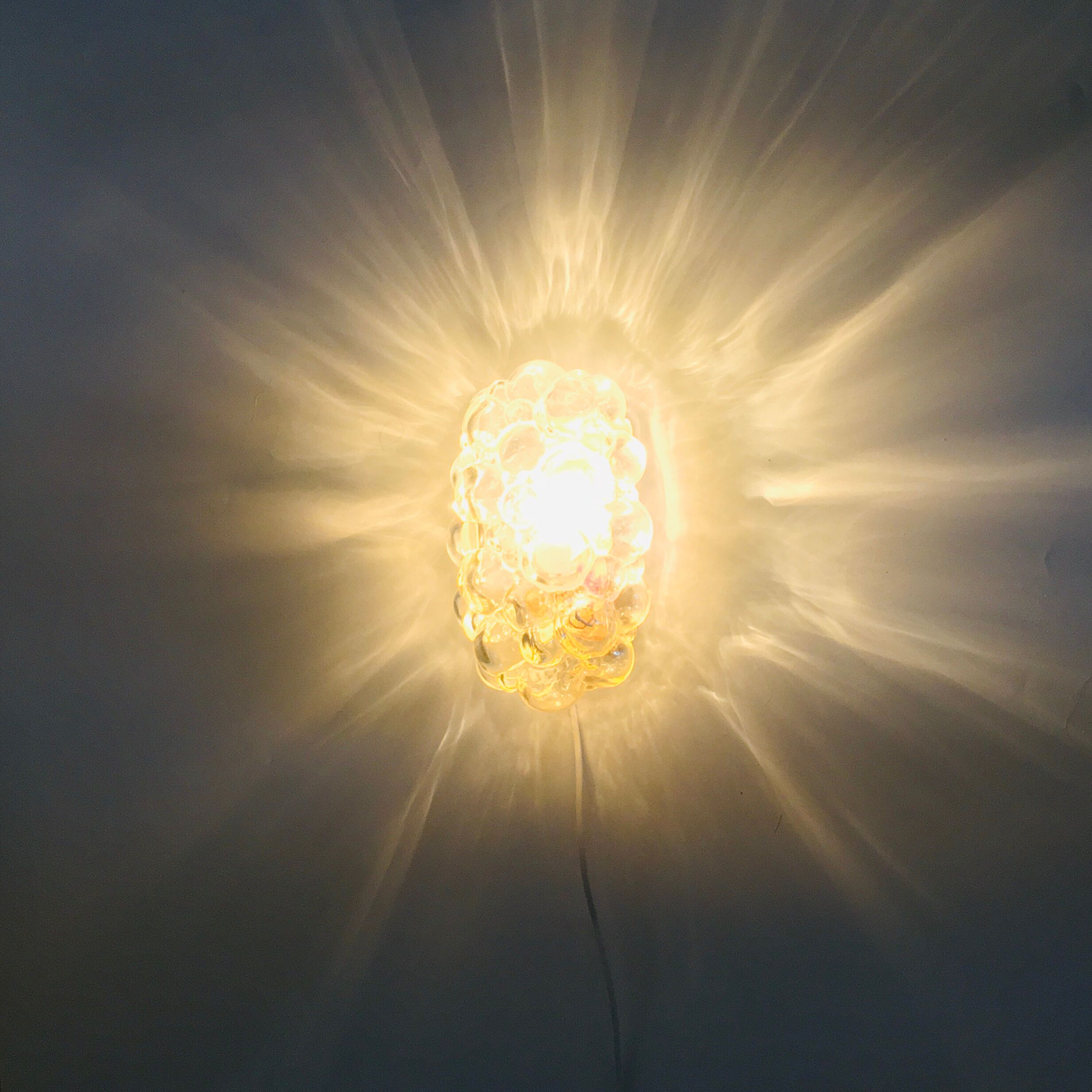 Bubble glass wall light by helena tynell for limburg, germany, 1960s