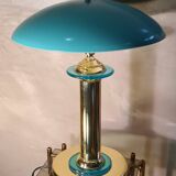 turquoise chrome gold lamp 1980, very beautiful 43x32 good general condition and normal wear