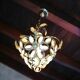 Gold metal pendant light and 90's glass pendants