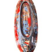 Red manganese plate Gérard HOFMANN Vallauris