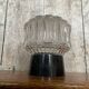 Antique Vintage Black Bakelite Mold Glass Ceiling Light