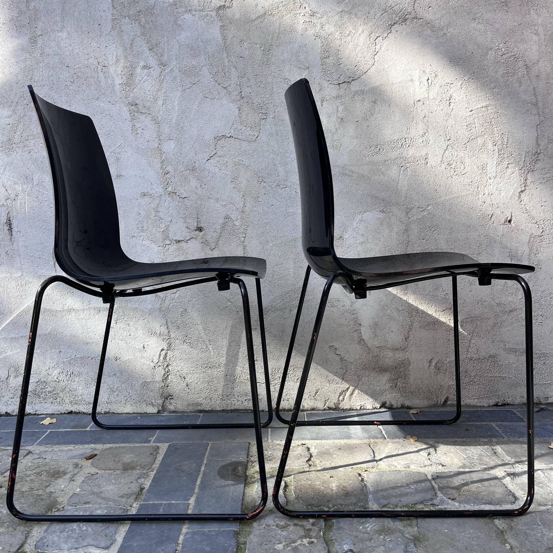 2 polycarbonate chairs 1980