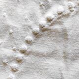 Large monogrammed old embroidered sheet of 235 cm x 330 cm material: linen and cotton