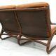 Italian Bamboo, Rattan, and Leather Living Room Set, 1970s