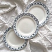 3 flat ironstone plates “Jenny” Saint Amand