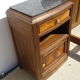 Art Deco bedside in solid walnut and walnut bramble, 1930's