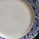 4 white earthenware dinner plates by k&g Lunéville blue blida model