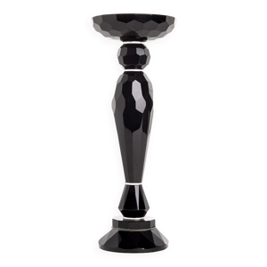 Bougeoir large cristal noir