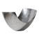 Polished Aluminum Asymmetric Contemporary Deep Bowl, Large