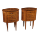 Pair of 20th-century Italian inlaid bedside tables