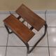 Metal and wood "industrial" stool