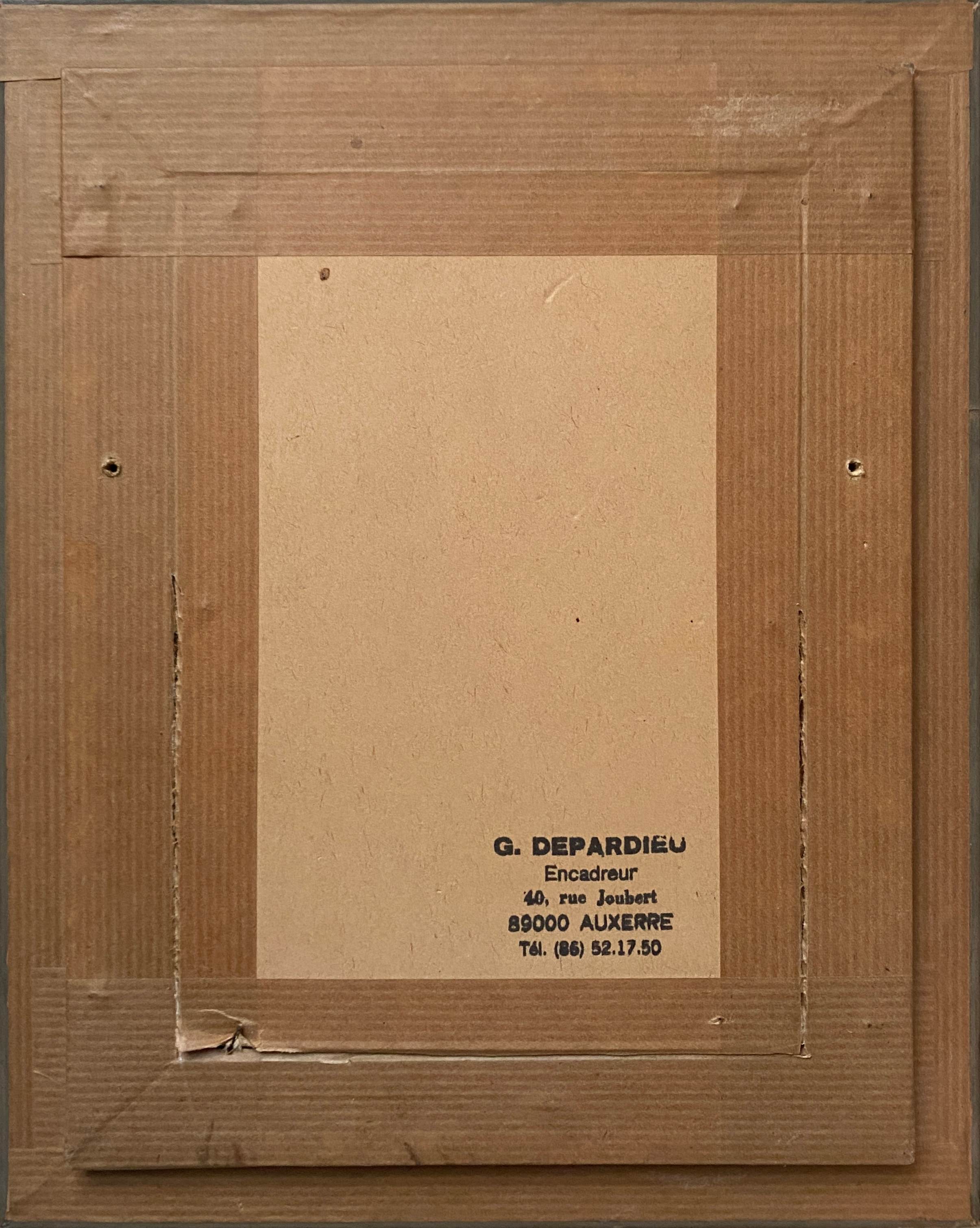 HSP table "street with old houses" early XX° Auxerre? + frame