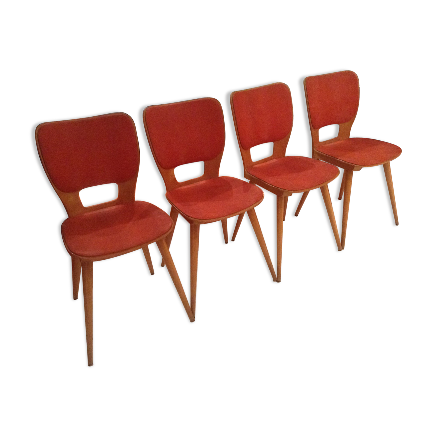 Suite de 4 chaises Baumann bistrot vintage