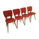 Suite de 4 chaises Baumann bistrot vintage