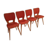 Suite de 4 chaises Baumann bistrot vintage