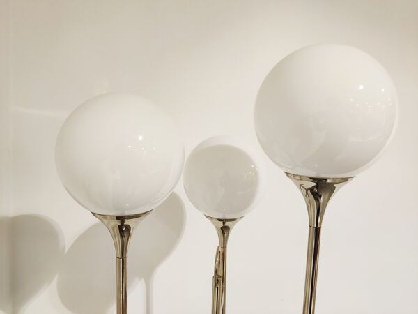 Lampadaire de chez Sciolari chromée vintage, années 1970, Italie