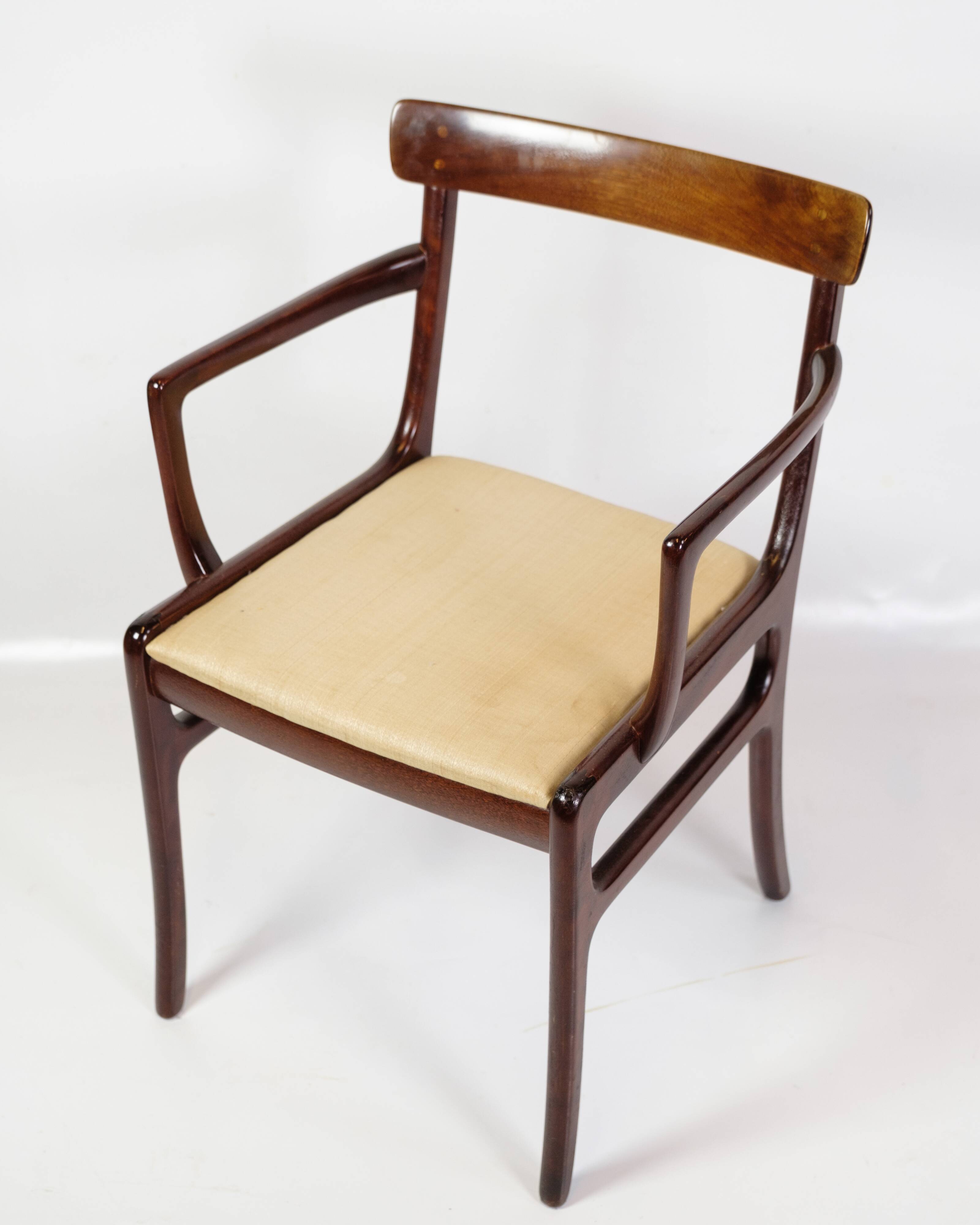 Set Of 2 Armchairs Model Runstedlund Made In Mahogany By Ole Wanscher From 1960s