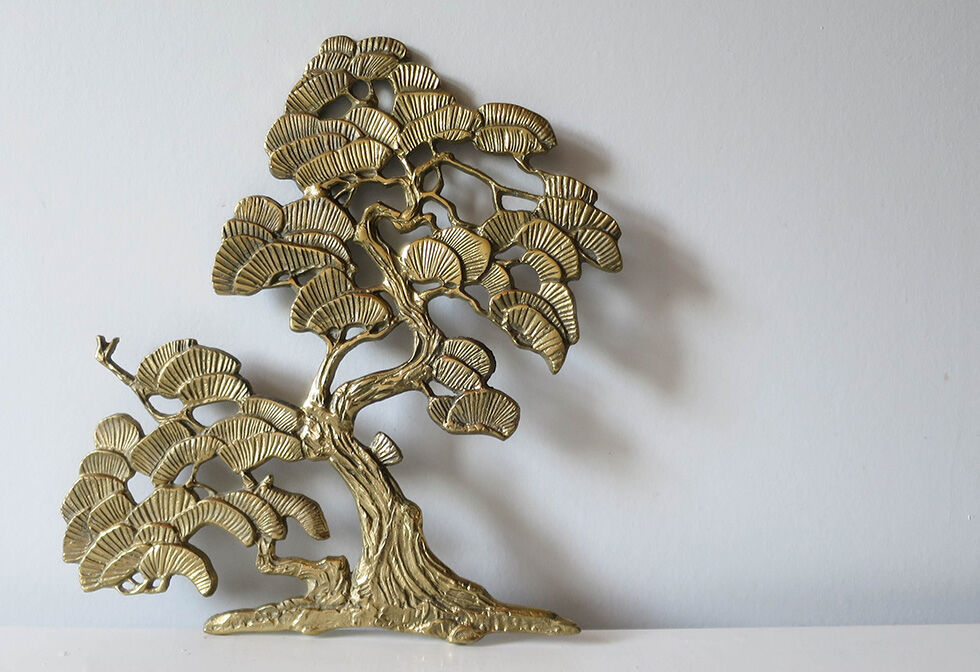 Brass wall sculpture